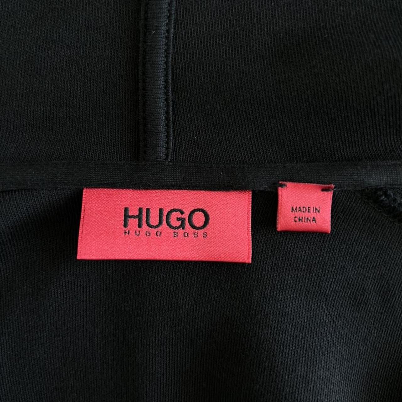 Hugo Boss Asymmetric Zipper Ribbed Hoodie Images... - Depop