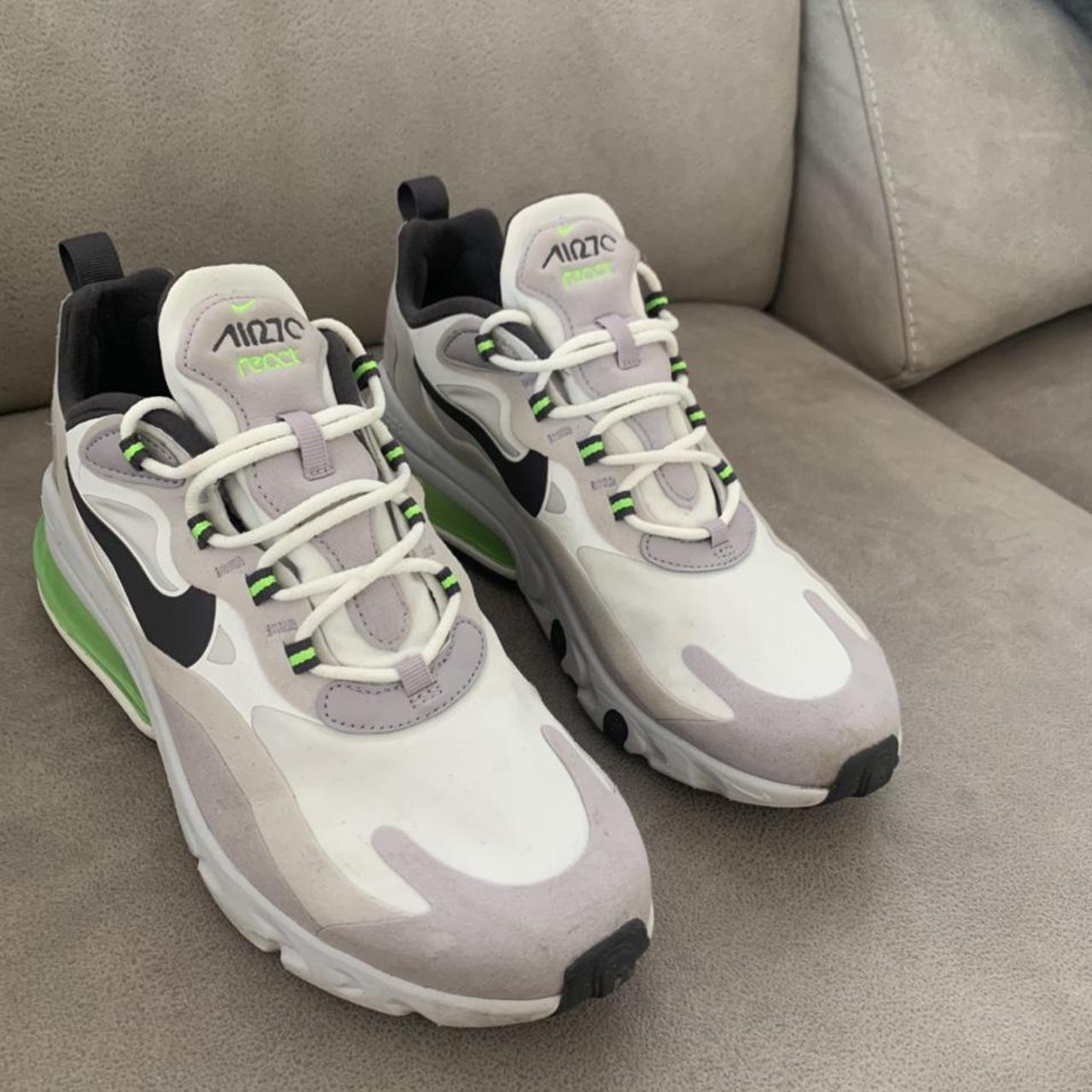 nike air max 270 react summit white electric green