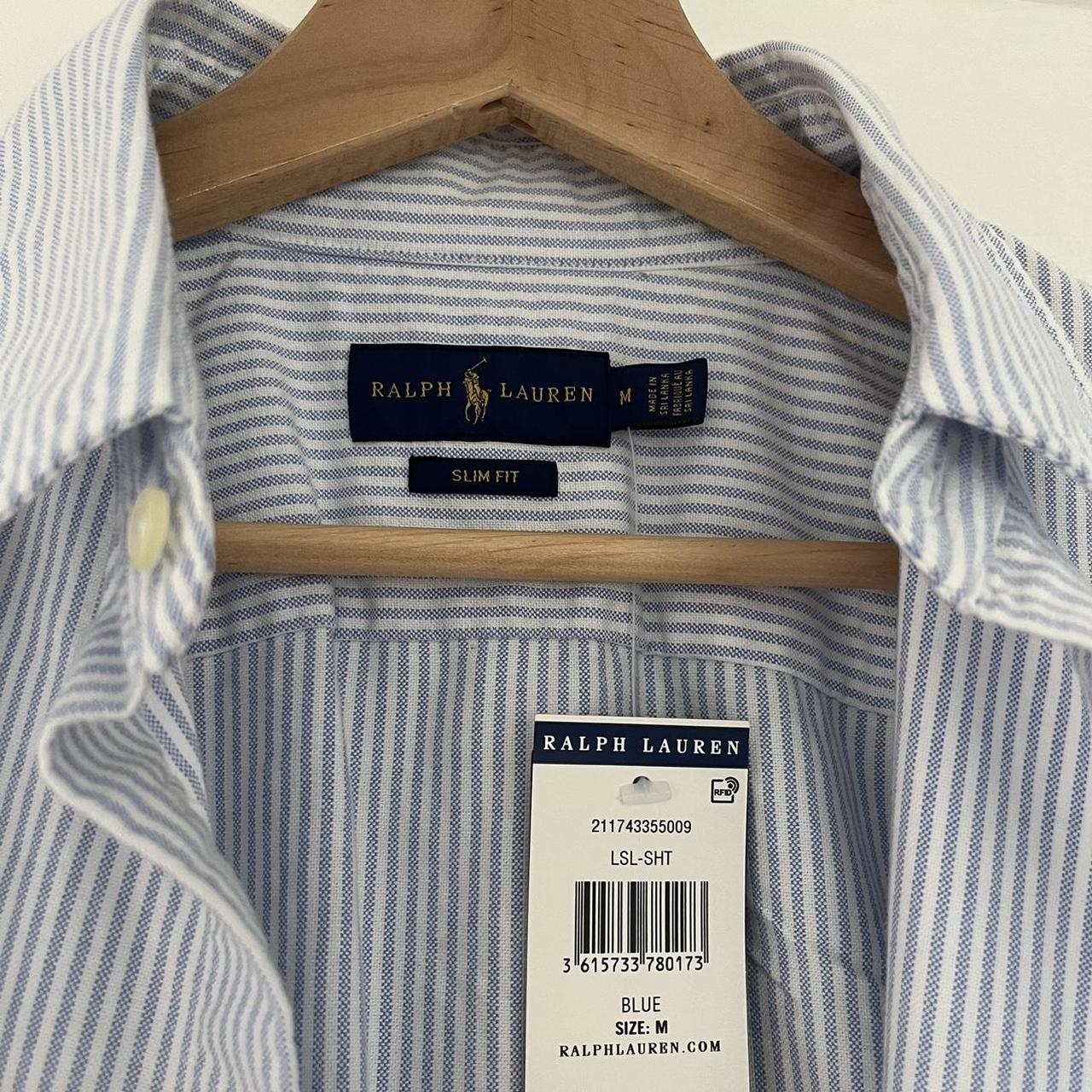 Polo Ralph Lauren blue white pin stripe shirt Brand... - Depop