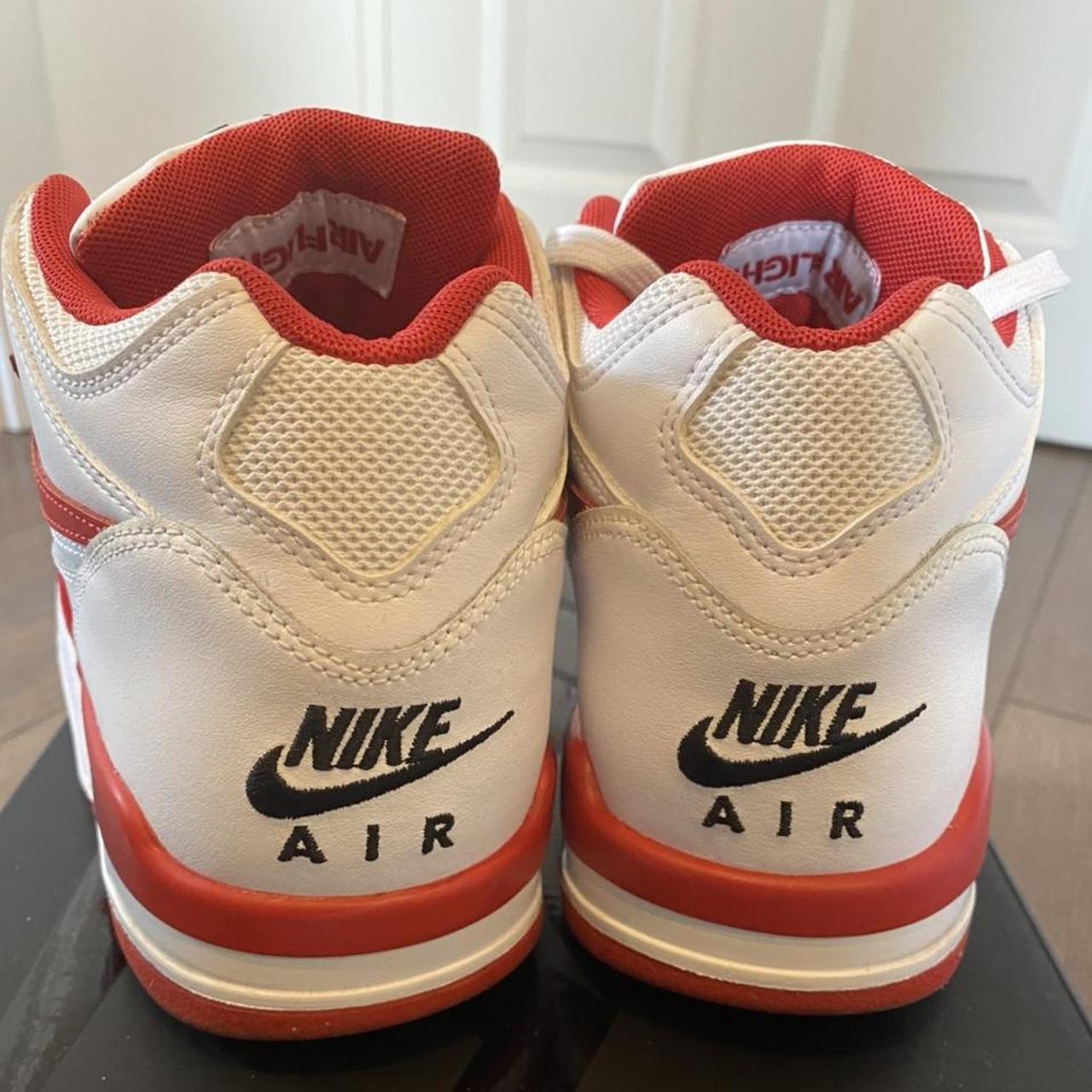 Nike Air Flight 89 White University Red DM for... - Depop