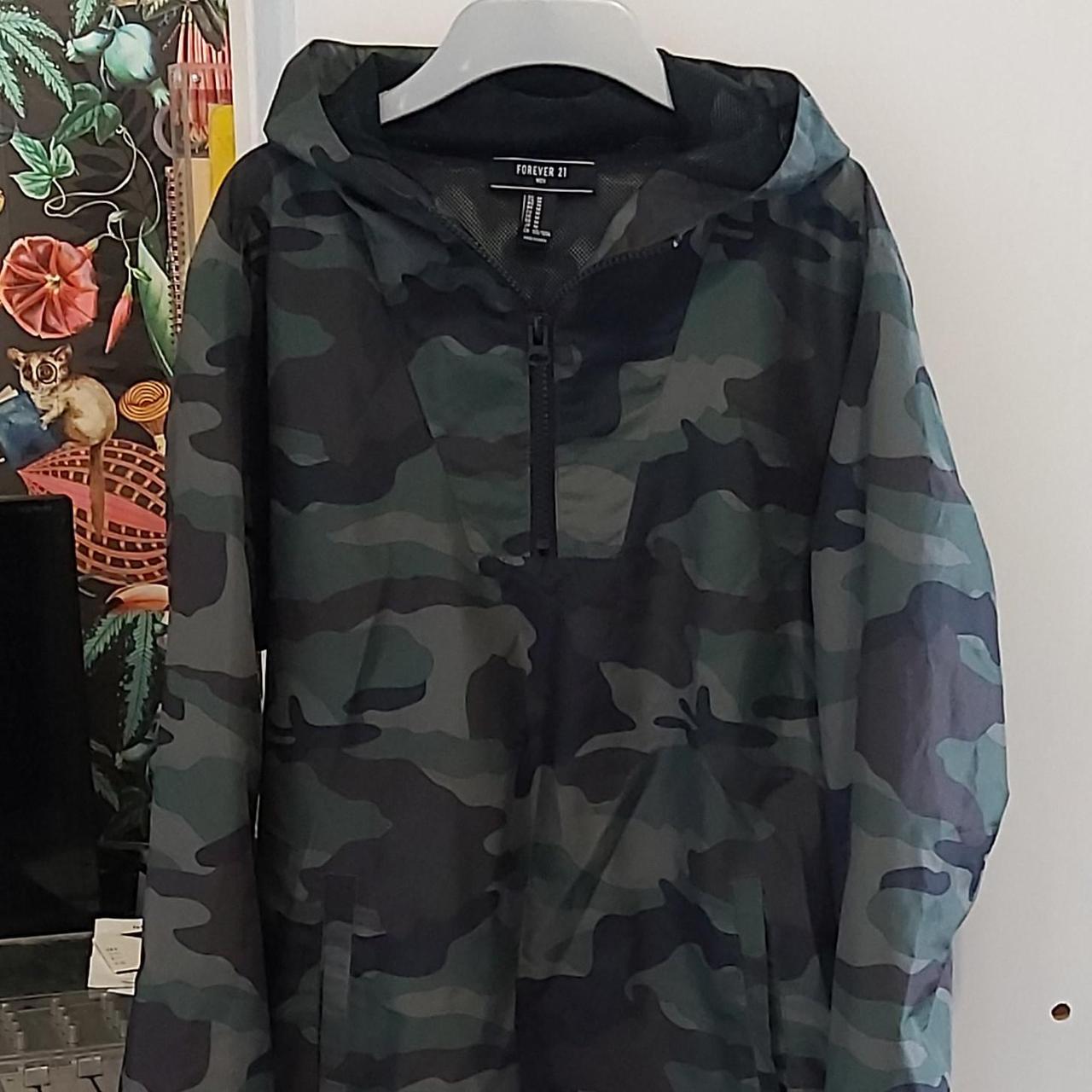 Forever 21 mens shell jacket in camo. Size. Depop