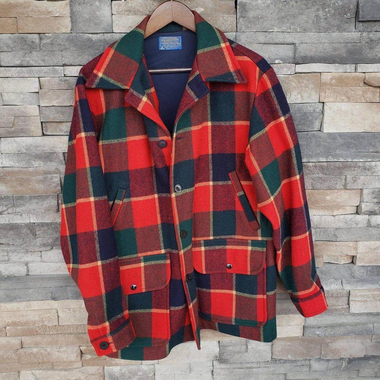 Vintage 90s Pendleton Red Black Plaid Wool Depop 1655