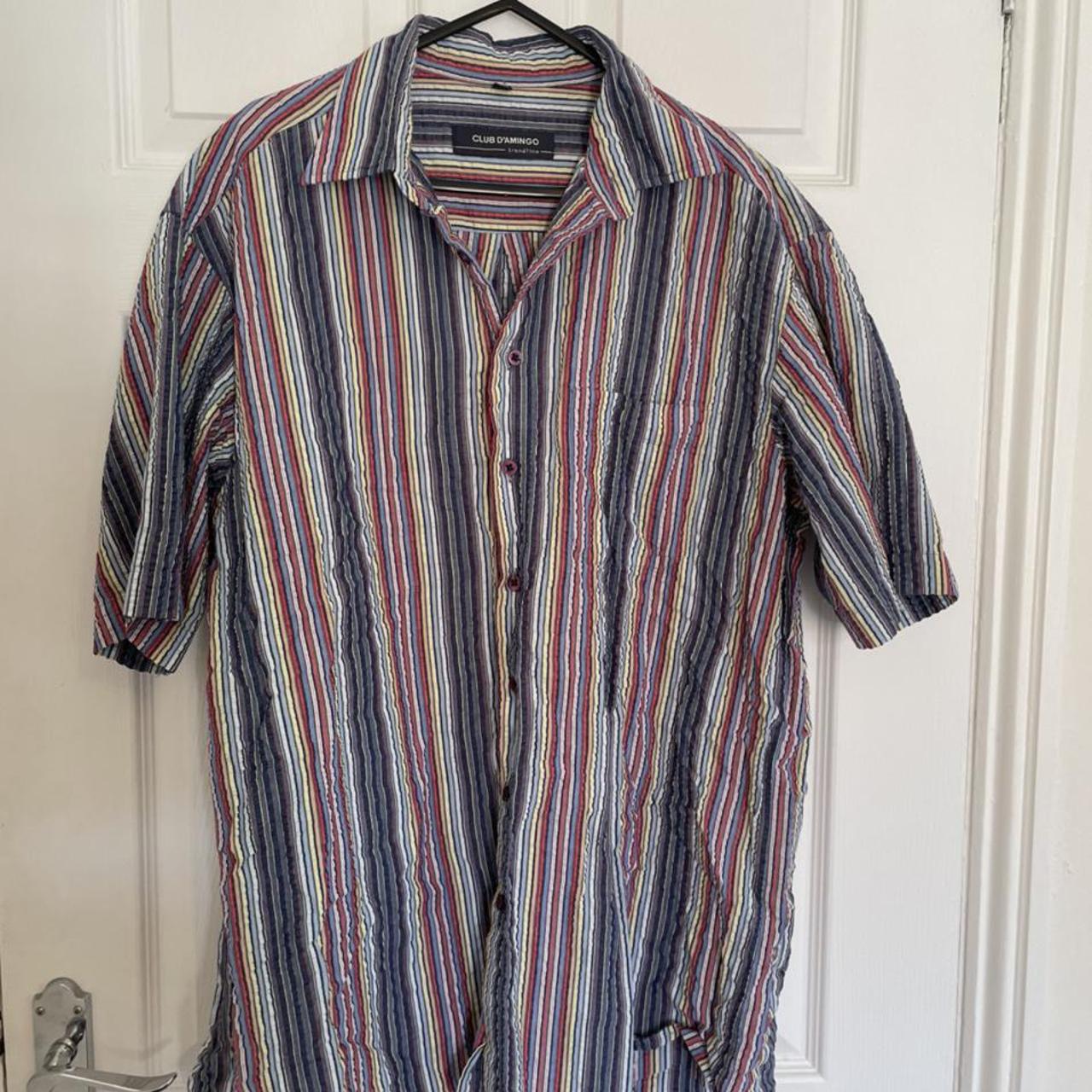 Vintage button up shirt. Funky material so great to... - Depop
