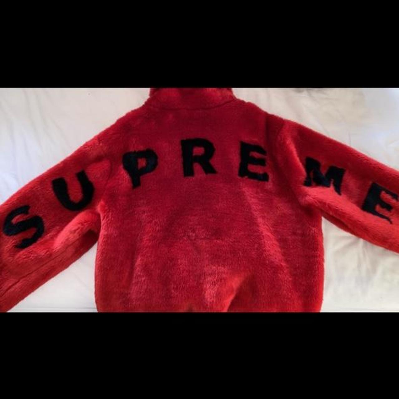 Supreme Faux Fur Bomber Jacket SS17. red large