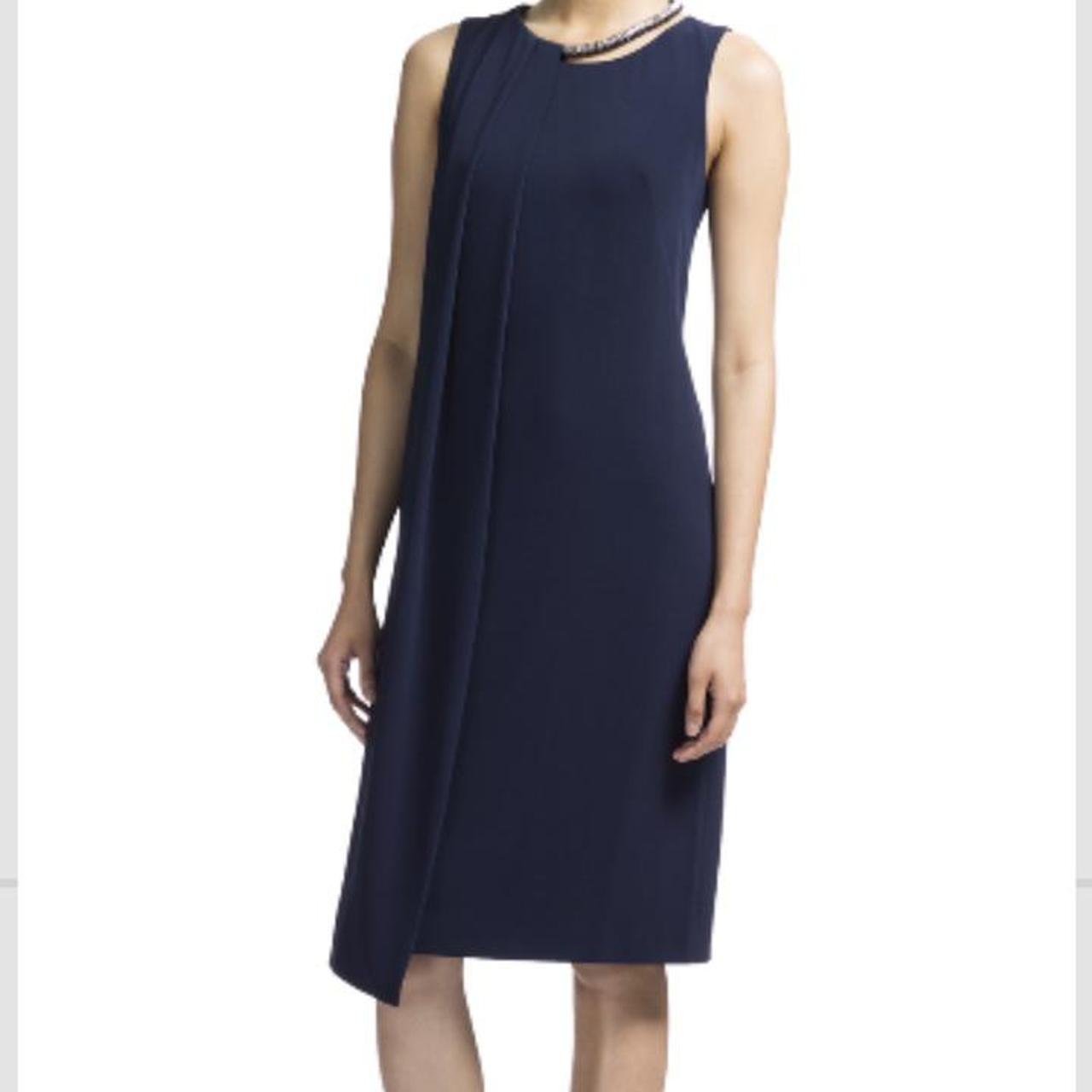 Whistles Women's Navy Dress Depop