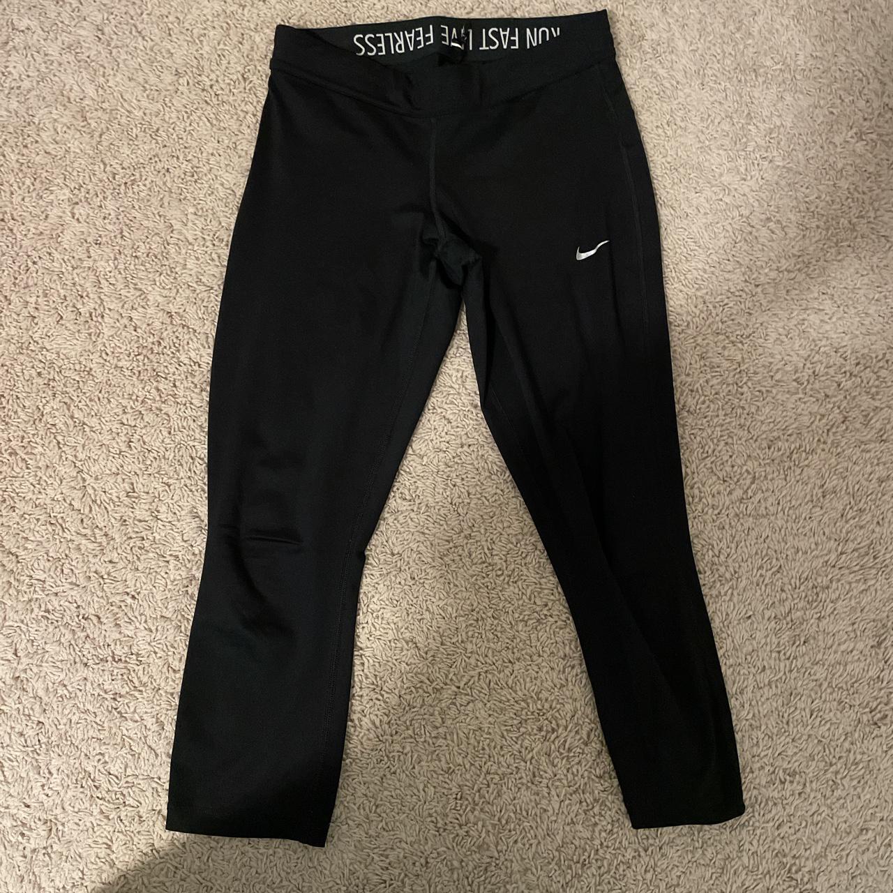 Nike Women's Dri Fit Relay Capri Leggings. Sharpie... - Depop