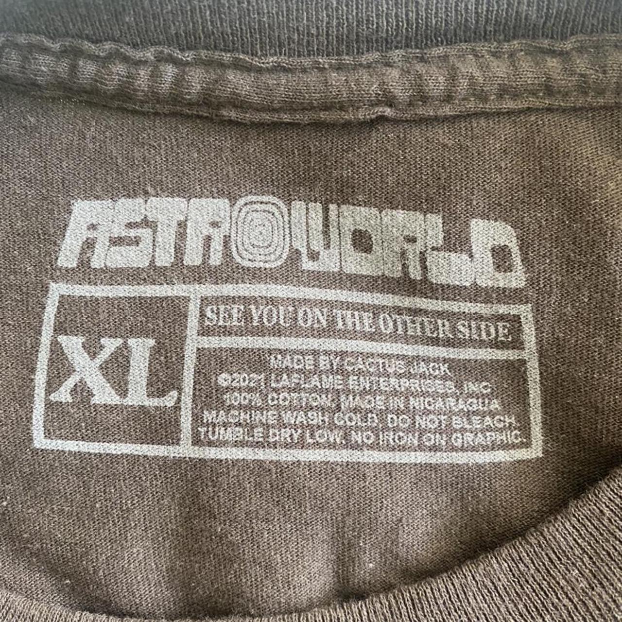 2021 OFFICIAL ASTROWORLD MERCH, brown long sleeve