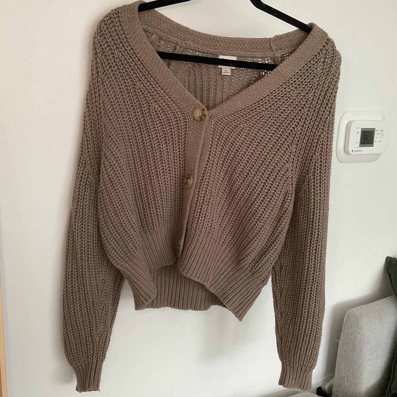 S brown cardigan worn a couple times. No damage and... - Depop