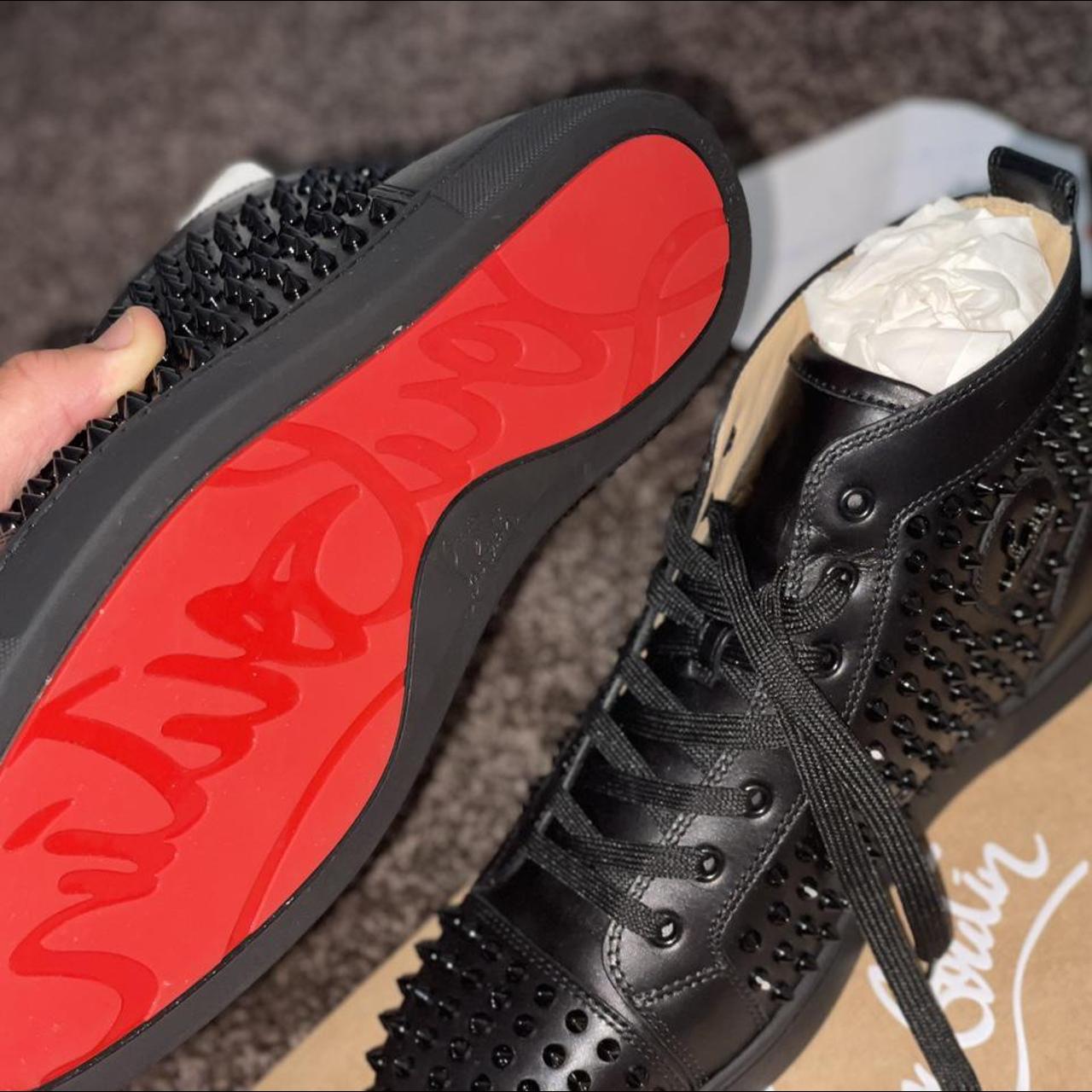 Black Christian Louboutin Mens Sneakers - Lightly - Depop