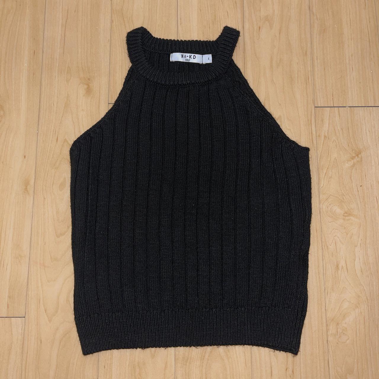 NA-KD Ribbed Knitted Cropped Singlet l Size: Small - Depop