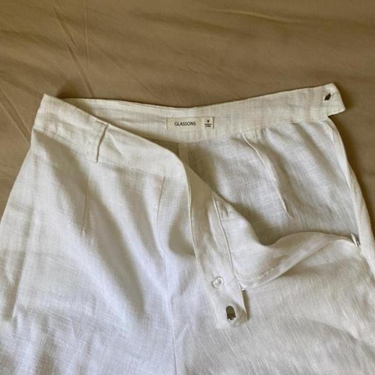 Glassons white linen pants. Repop. Were too long for... - Depop