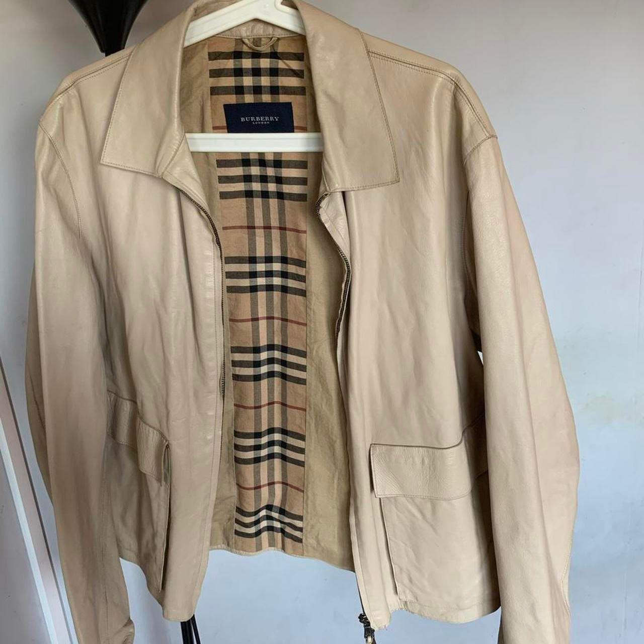 Cream cheap burberry jacket