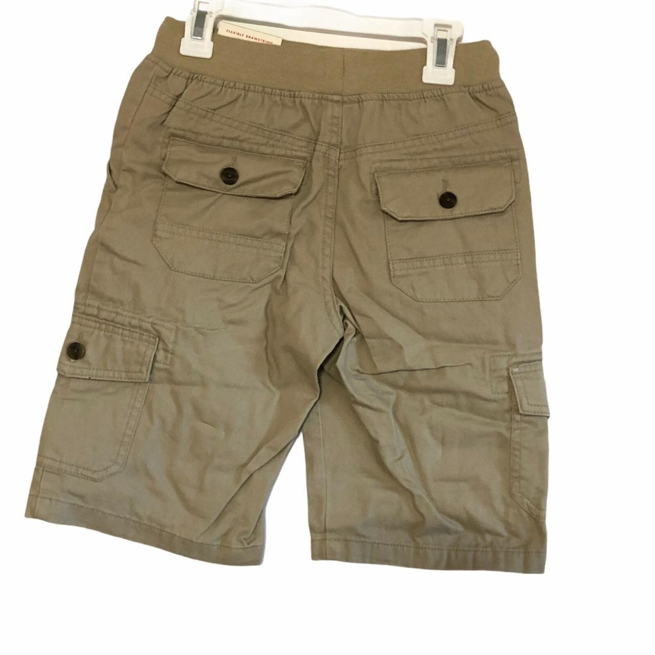 NWT Boys Cargo Shorts Pull On Pockets Bermuda Beige... - Depop