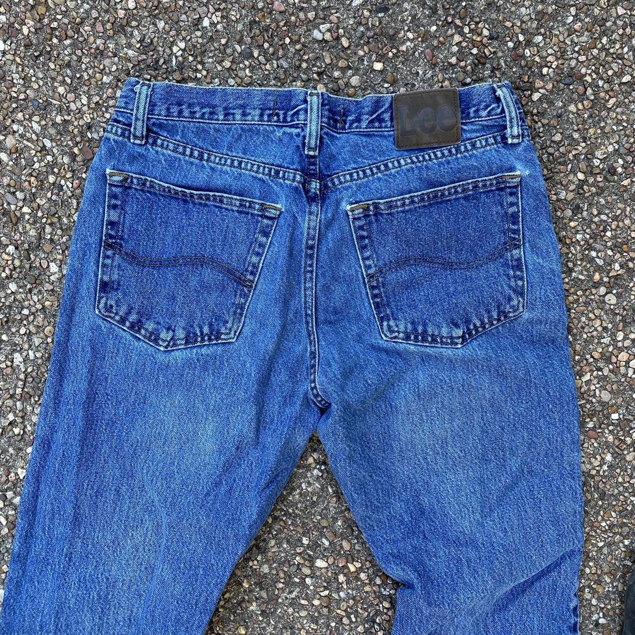 distressed 90s (?) Lee dad jeans waist 30” rise... - Depop