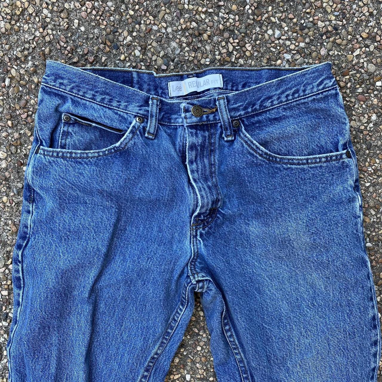 distressed 90s (?) Lee dad jeans waist 30” rise... - Depop