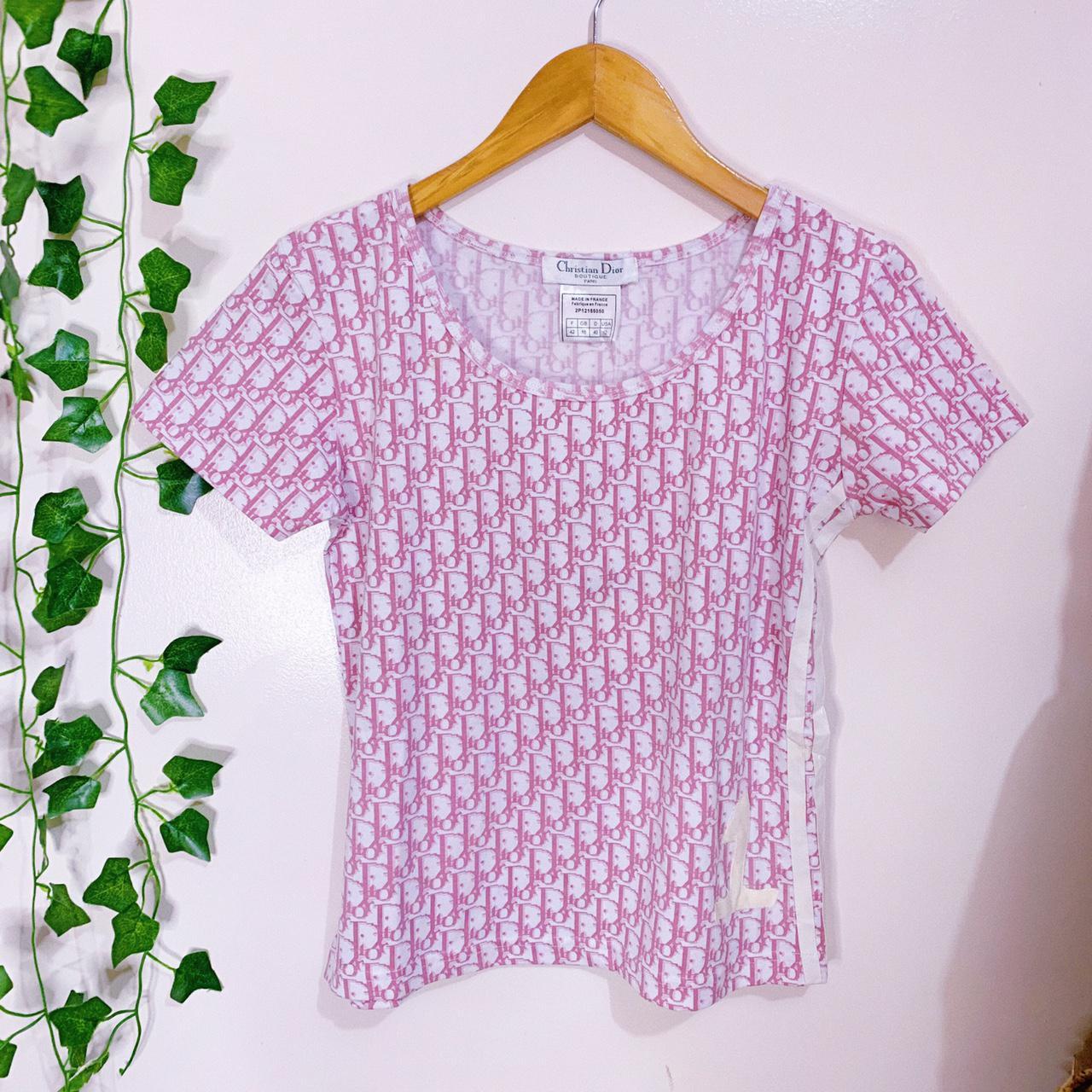 Authentic Vintage Christian Dior Pink monogram shirt | Depop