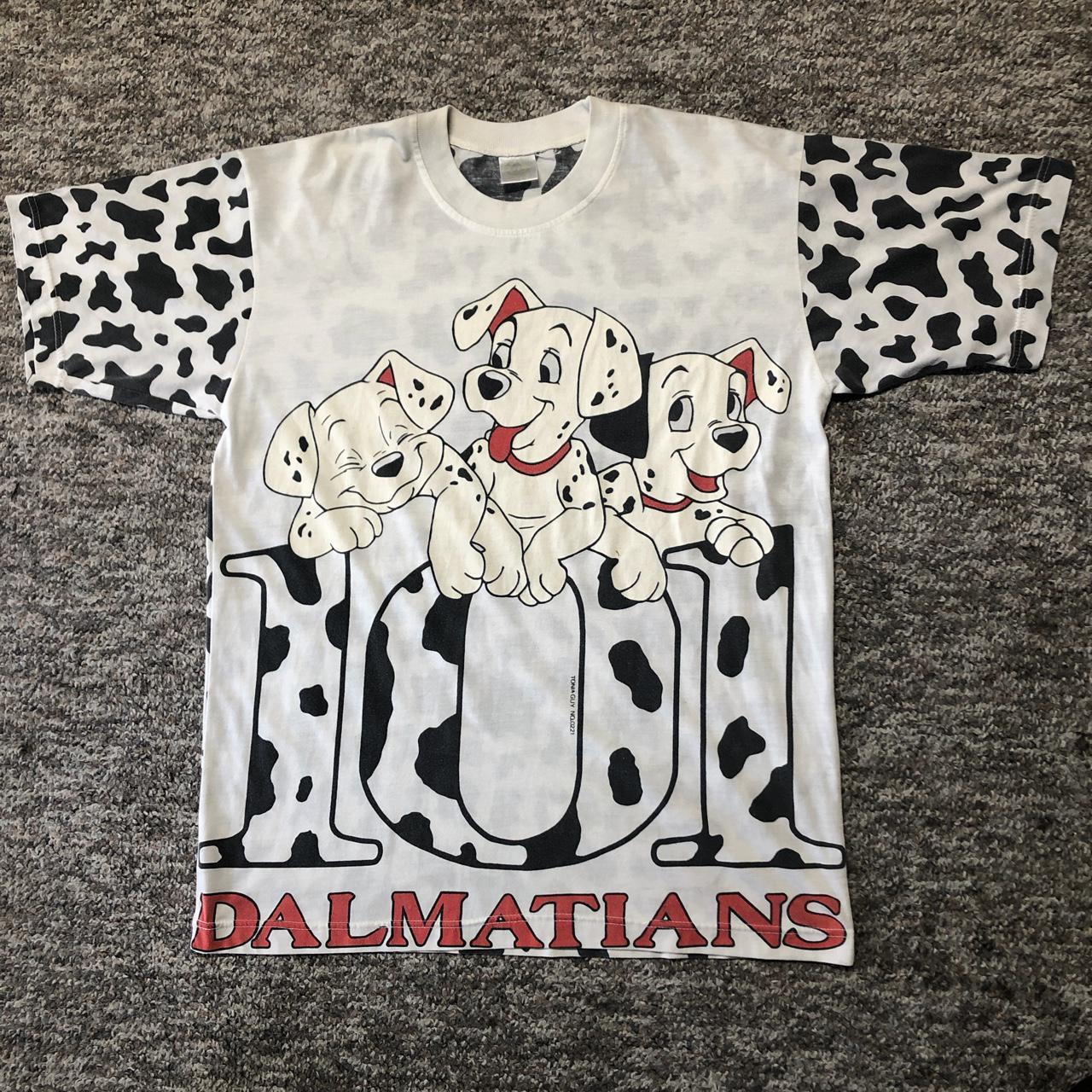 DISNEY VINTAGE 101 DOGS BIG PRINT Tシャツ Disney 101 Dalmatians Vintage 90s Graphic Tee T-Shirt Youth