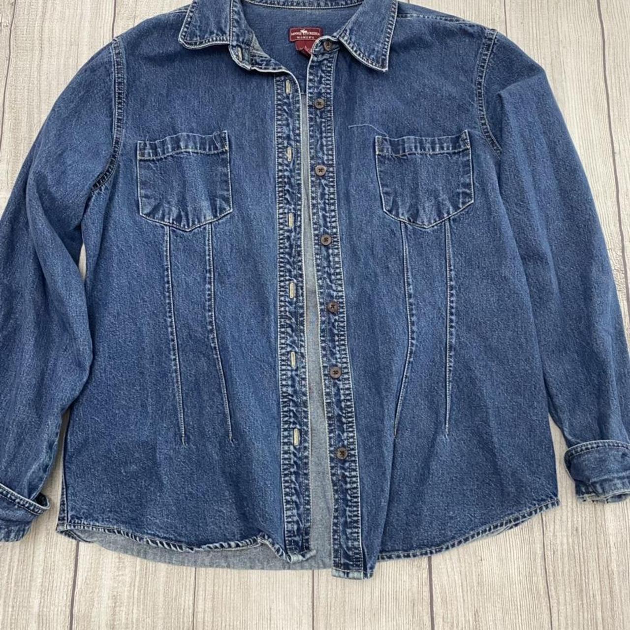 Moose Creek Womens Button Up Denim Jean Jacket Size