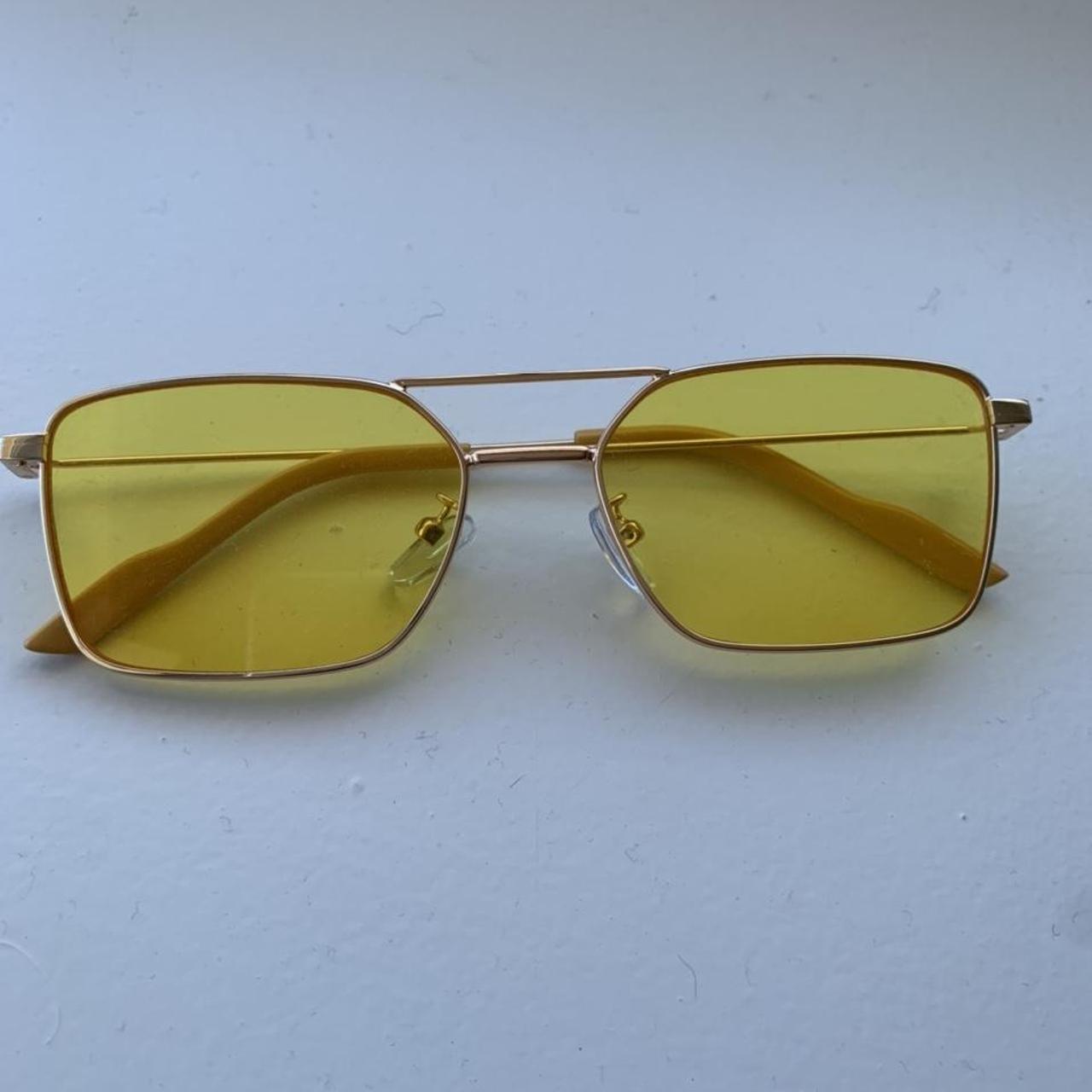 Cool summer yellow sunnies ! Message me for free... - Depop