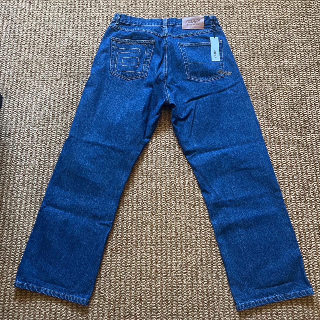 PALACE x Evisu Dice Denim Jeans Light Wash Deadstock | Depop