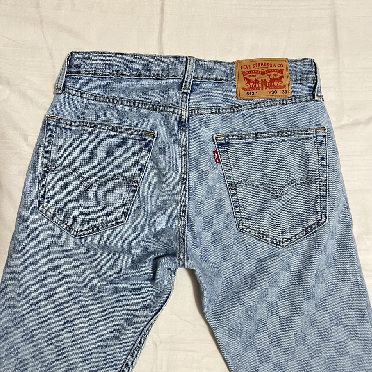 Levi s Light Blue Skinny Checkered Jeans. Excellent