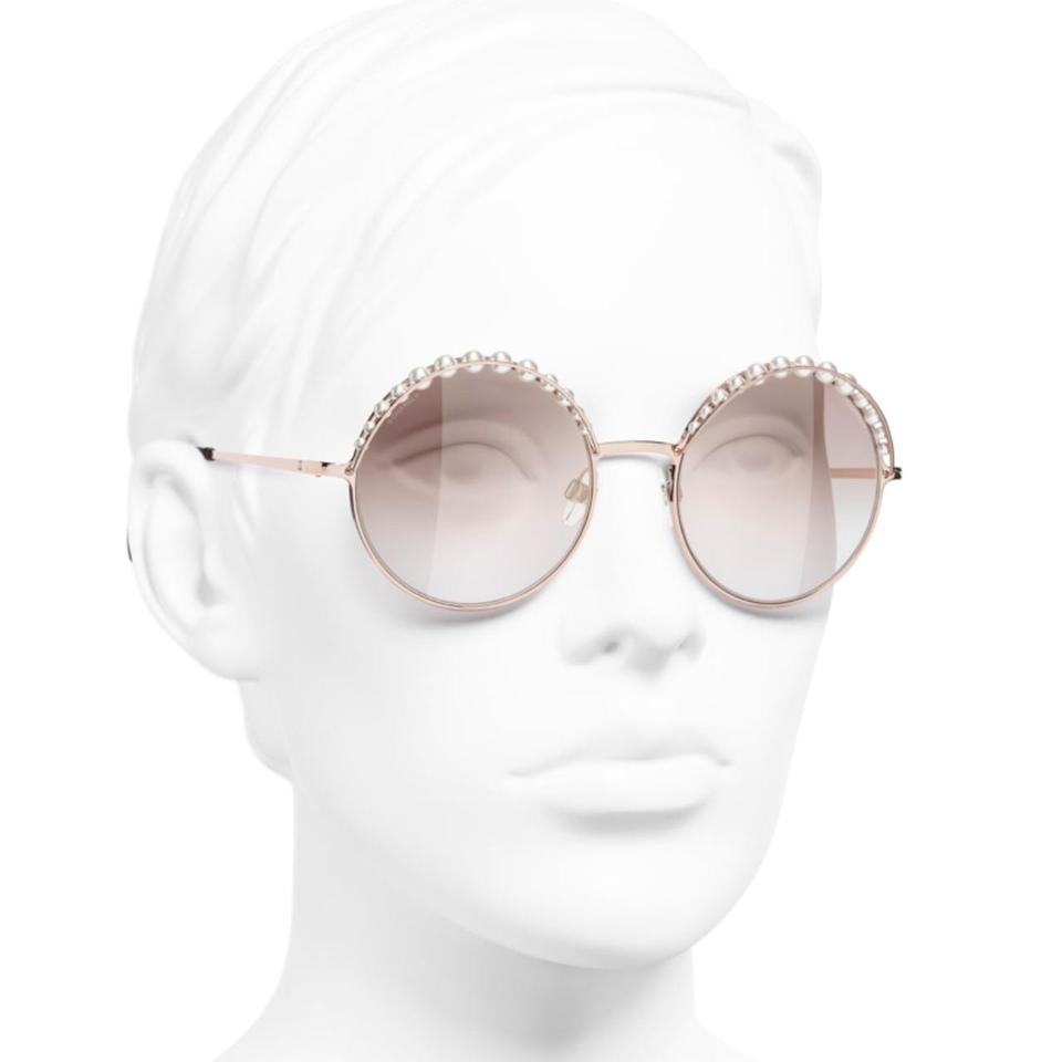 Chanel round sunglasses outlet pearl