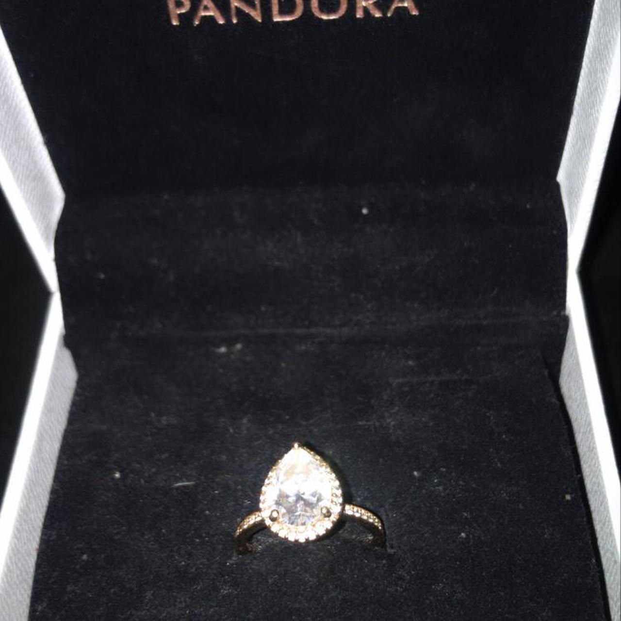 Pandora rose gold sale ring teardrop