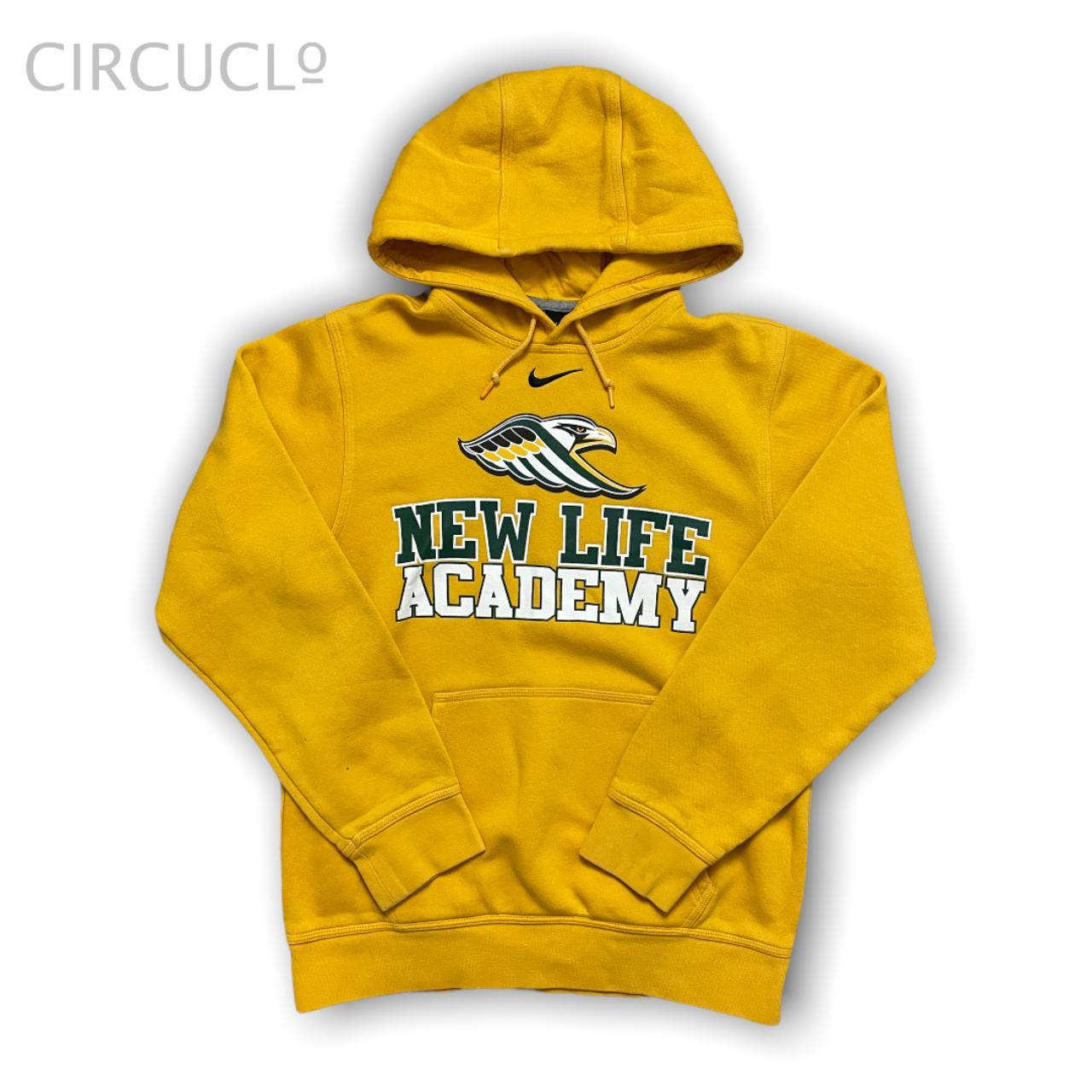 Nike Men's Yellow and Orange Hoodie Depop