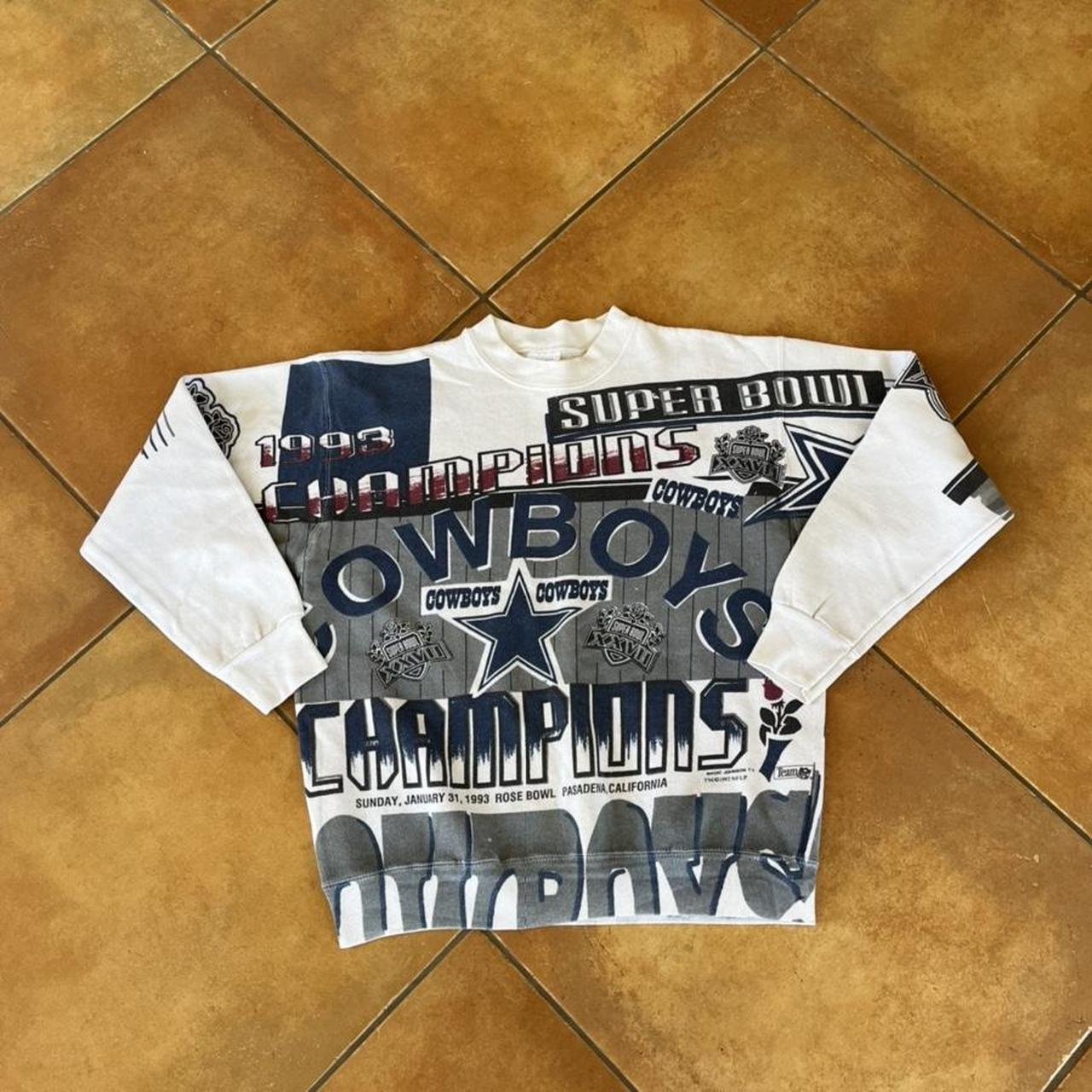 1993 Dallas Cowboys Super Bowl Champions Tee Single - Depop