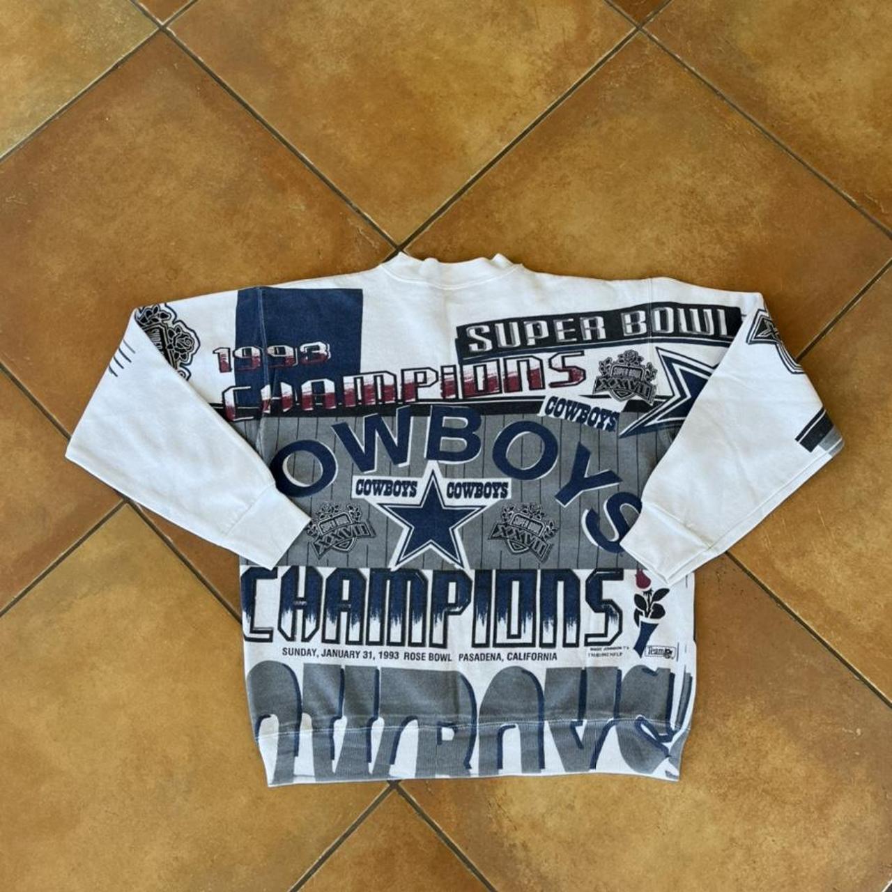 1993 Dallas Cowboys Super Bowl Champions Tee Single - Depop