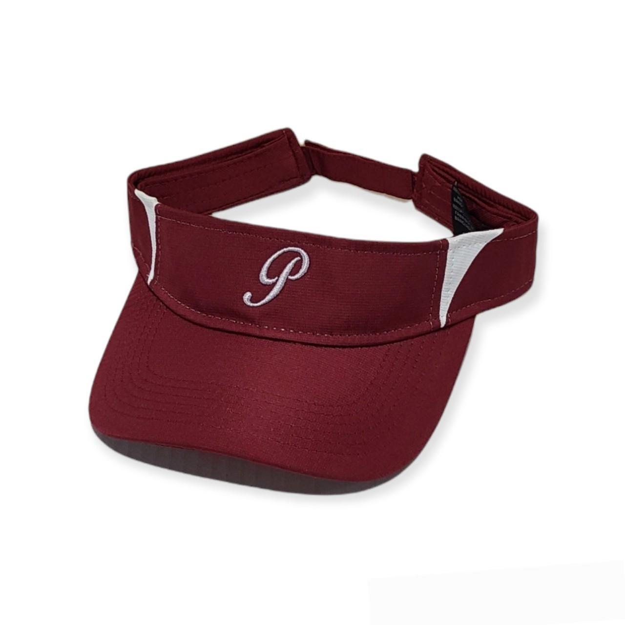 burgundy visor