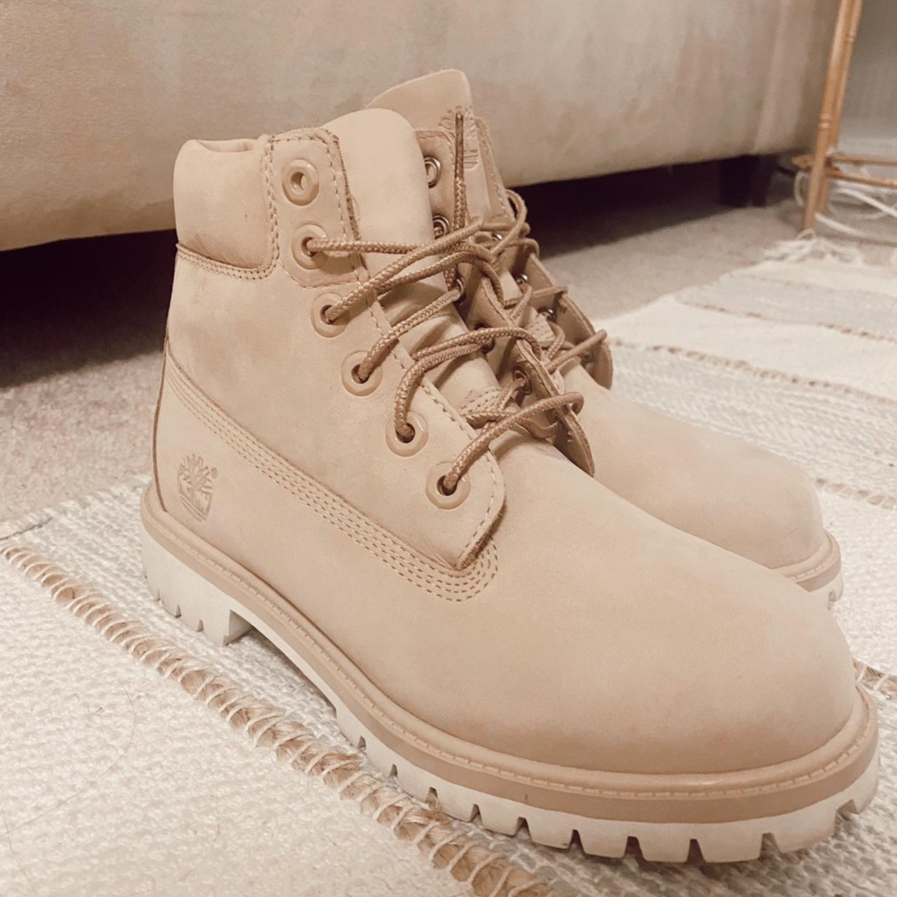 Sand colored Timberlands very cute only selling. Depop