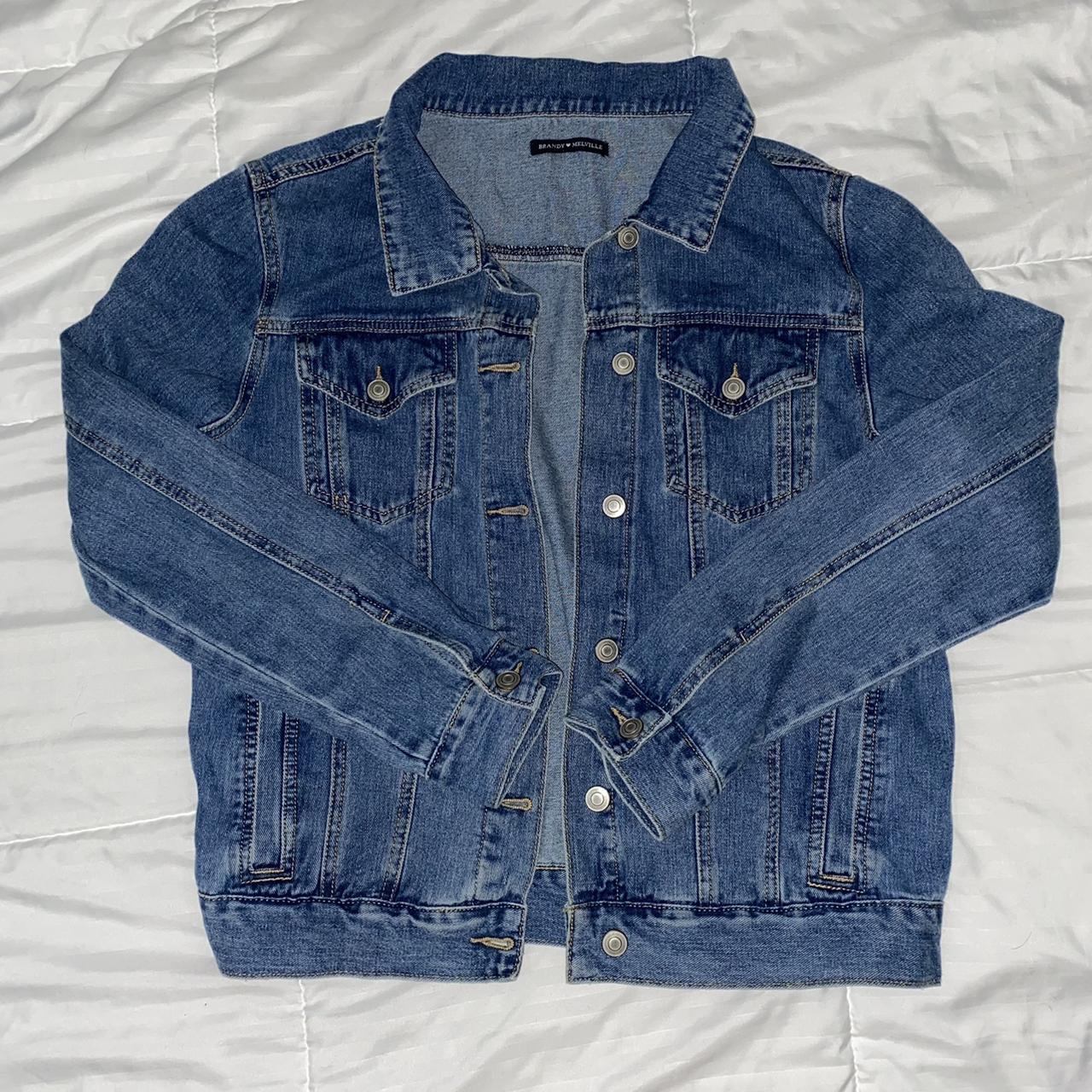 Brandy Melville denim jacket. “ONE SIZE” medium... - Depop