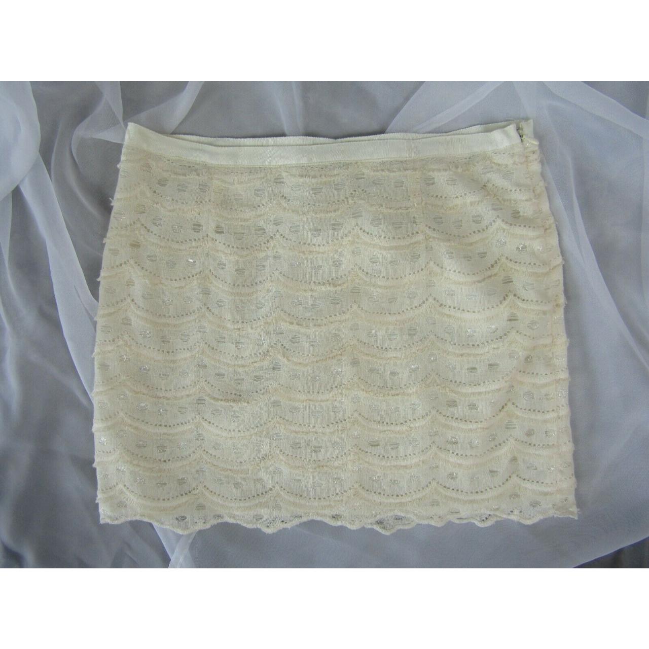 Women's Umgee Sheer Metallic Lace Short Skirt Boho... - Depop