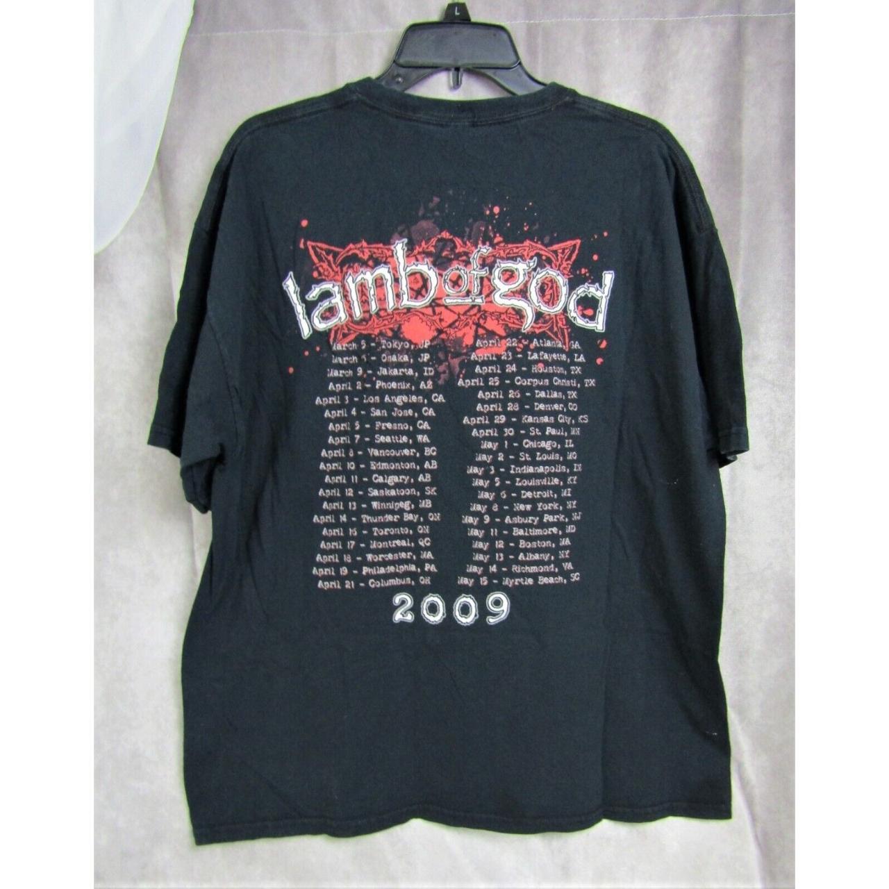 Lamb of God 2009 Dead Seeds Tour Black Band T-shirt... - Depop