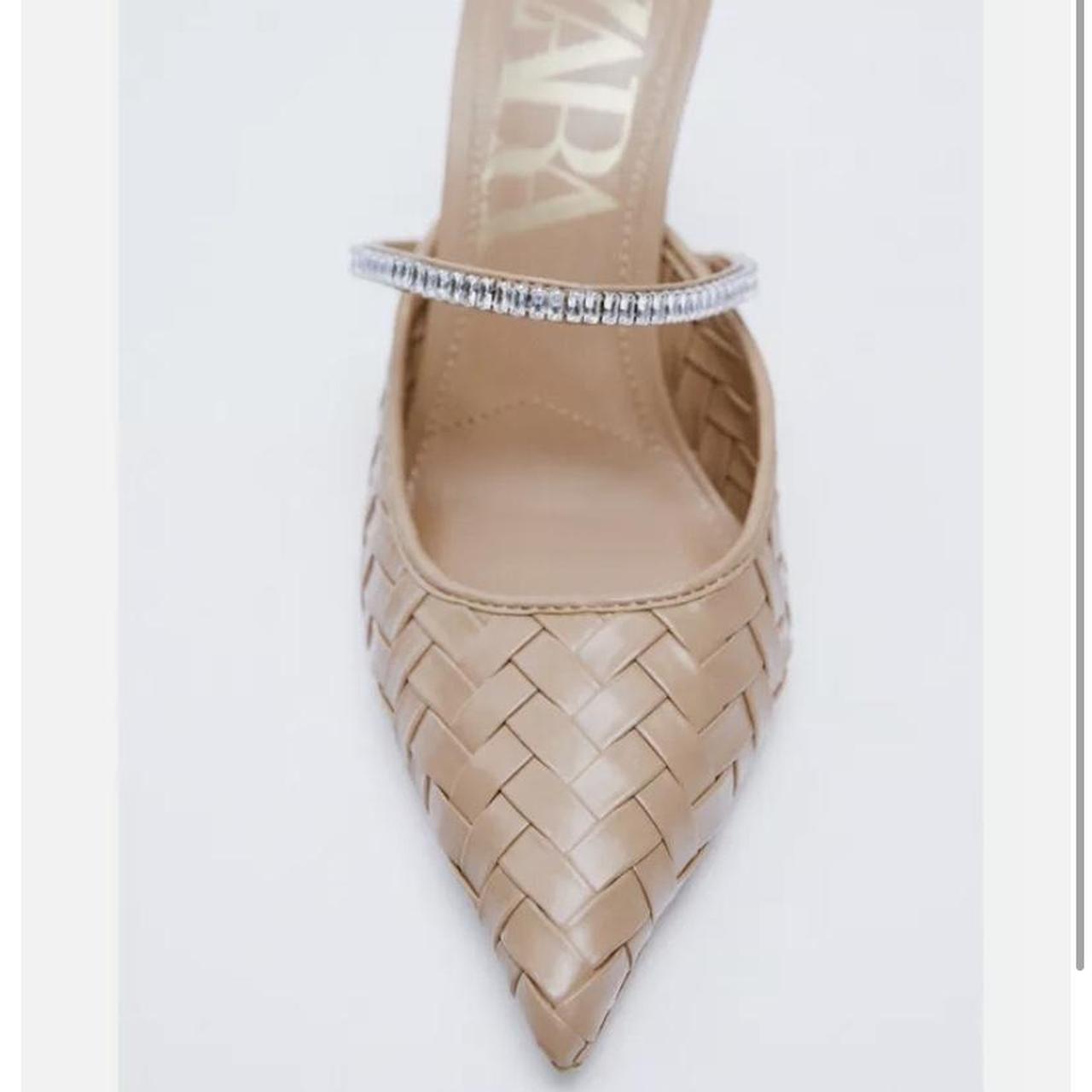 zara rhinestone heels