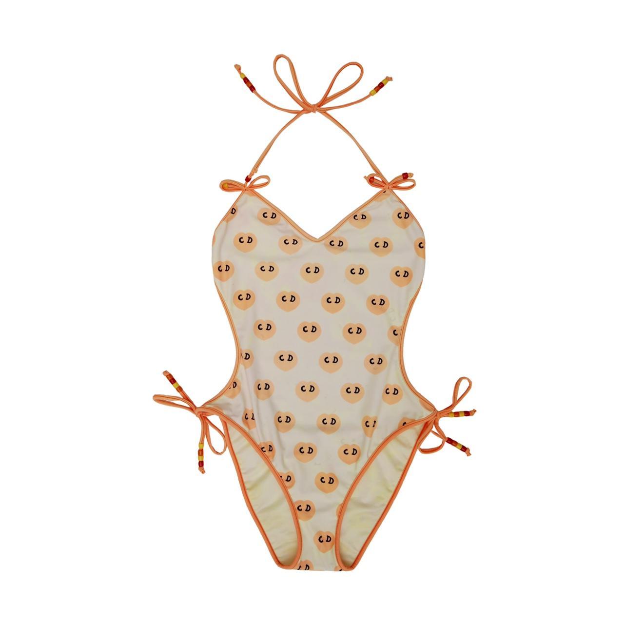Vintage Christian Dior heart one piece swimsuit from | Depop