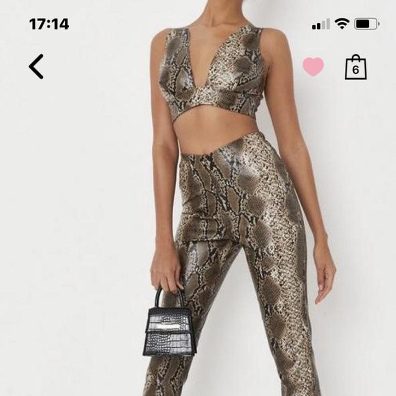 Missguided Co Ord Faux Leather Snake Print Depop