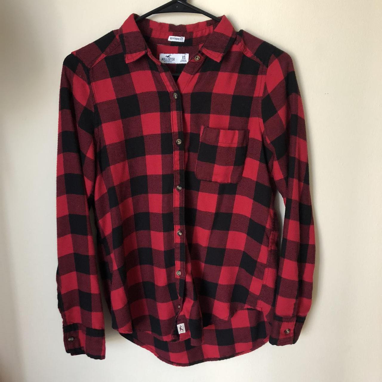 hollister boyfriend fit flannel