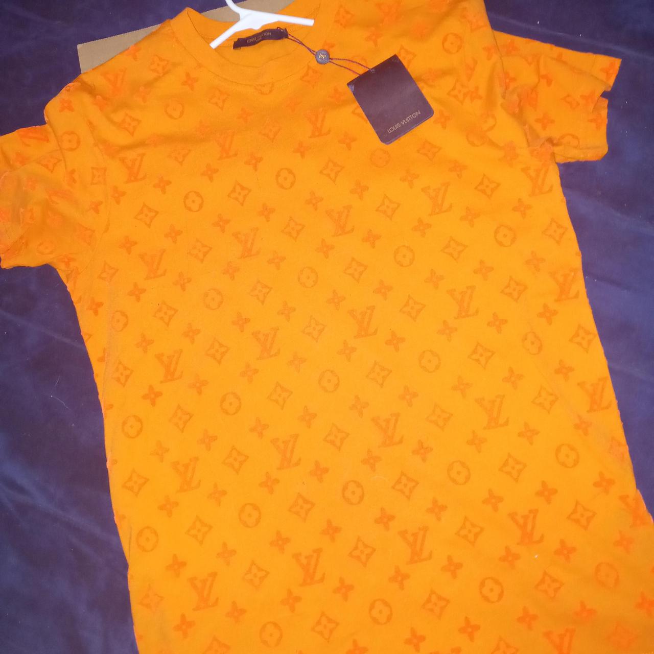 louis vuitton orange monogram t shirt