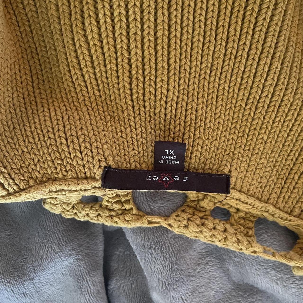 cutest knit/crochet mustard yellow vest top pairs so... Depop