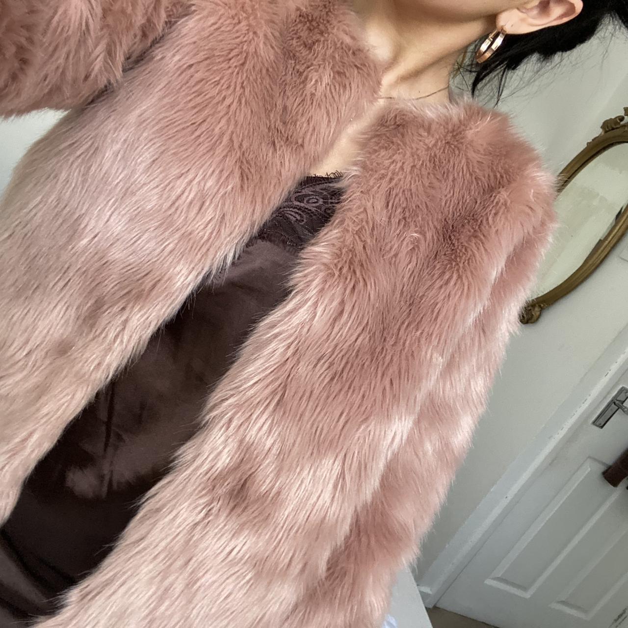 rose gold fluffy jacket