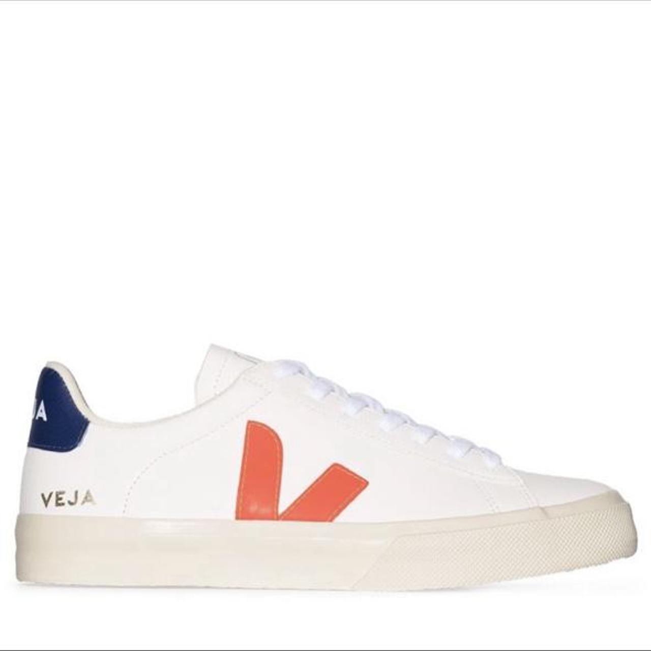 Veja Men's White and Orange Depop