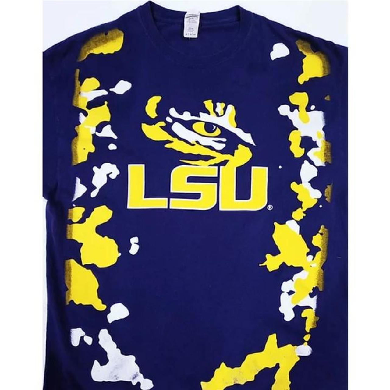 Vintage LSU TIGERS all over print tee shirt Geaux - Depop