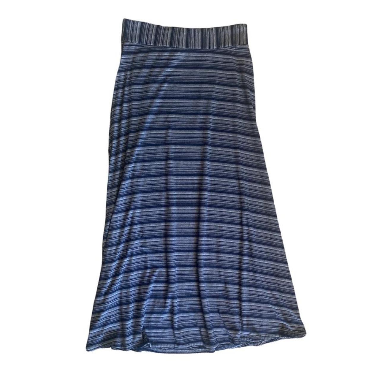 Blue striped maxi long skirt Depop payments... Depop