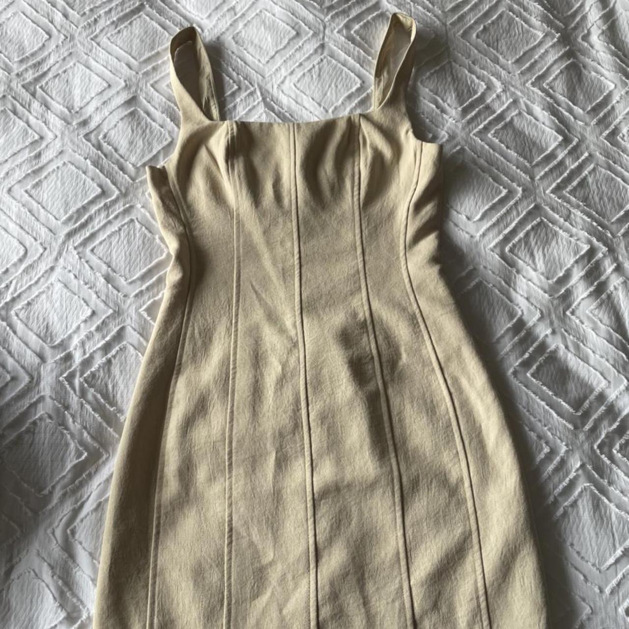 Kookai oyster bustier dress in beige Size 36 Depop