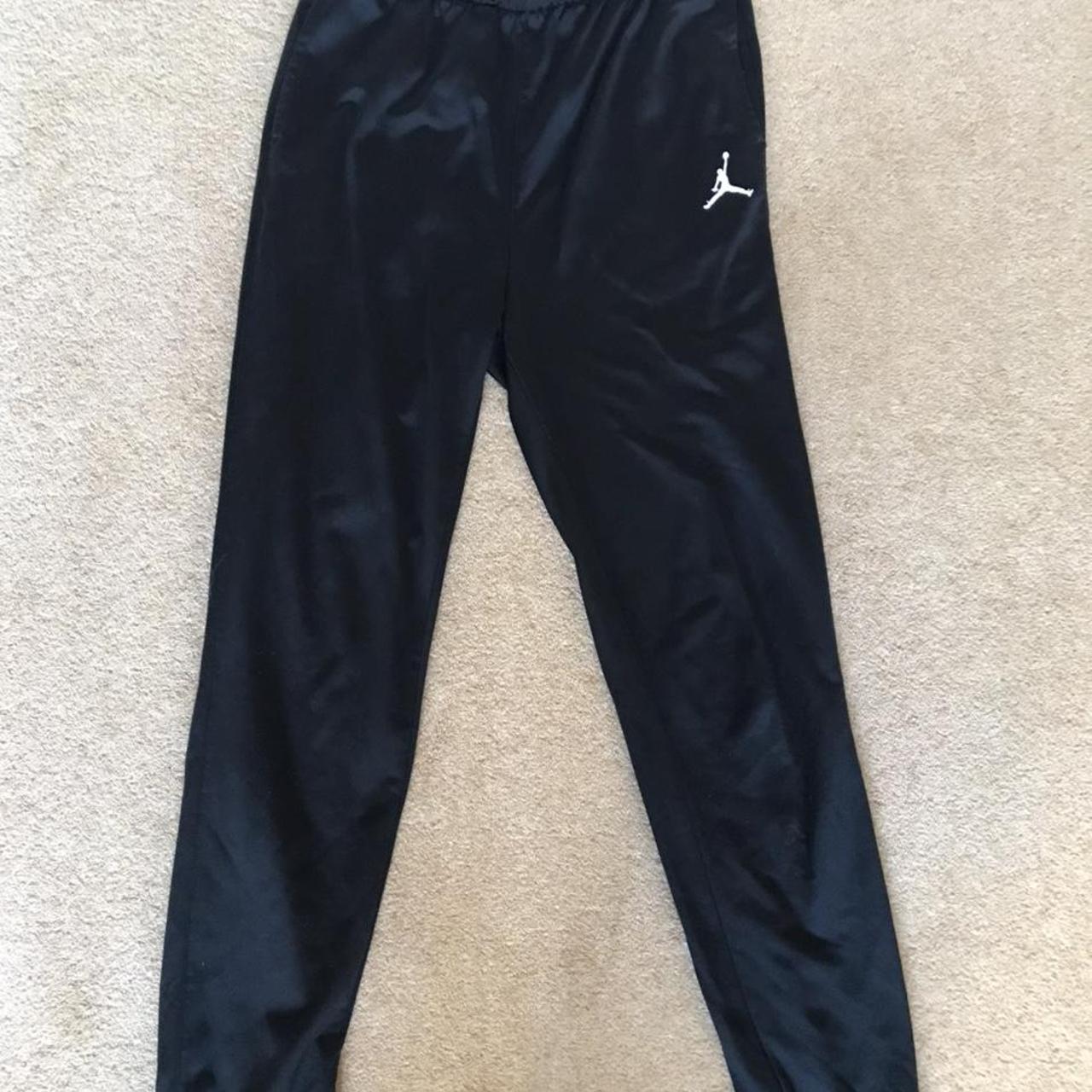 Black Jordan Tracksuit Bottoms Size Youth XL/ Would... - Depop