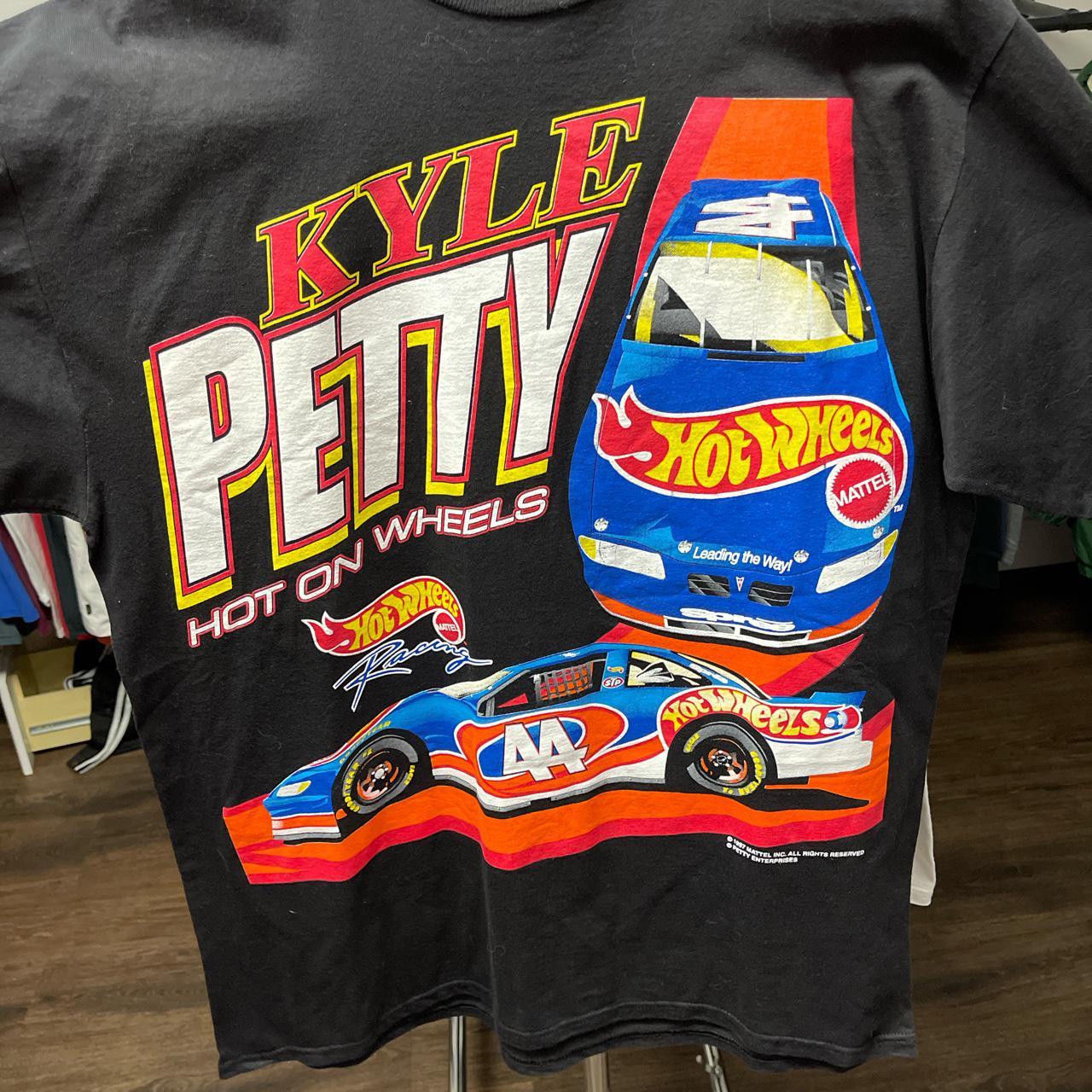 Vintage 1997 Kyle petty hot wheels nascar all over print t-shirt Kleding Gender-neutrale kleding volwassenen Tops & T-shirts T-shirts T-shirts met print 