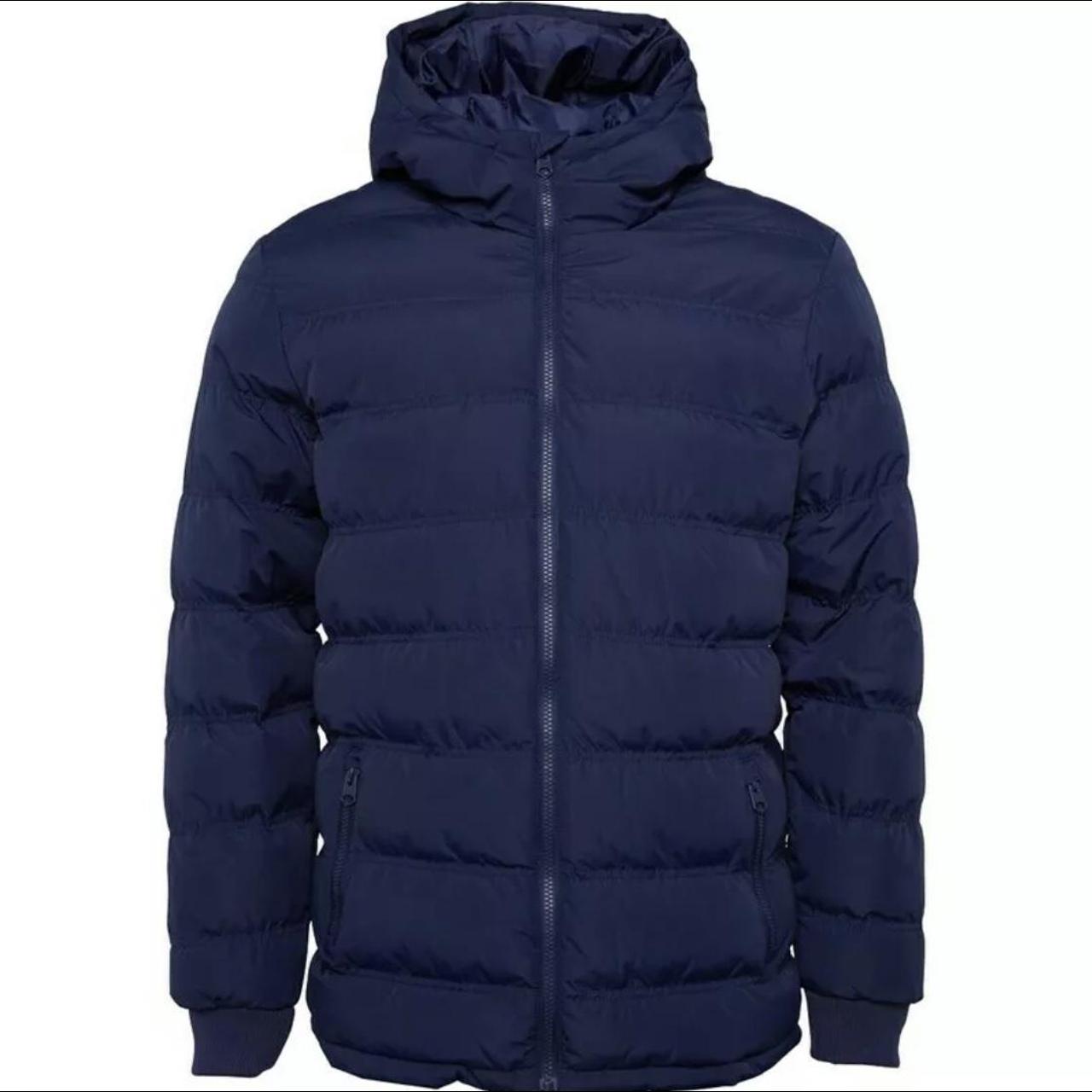 Men Hooded Puffer Jacket Navy multiple sizes... - Depop