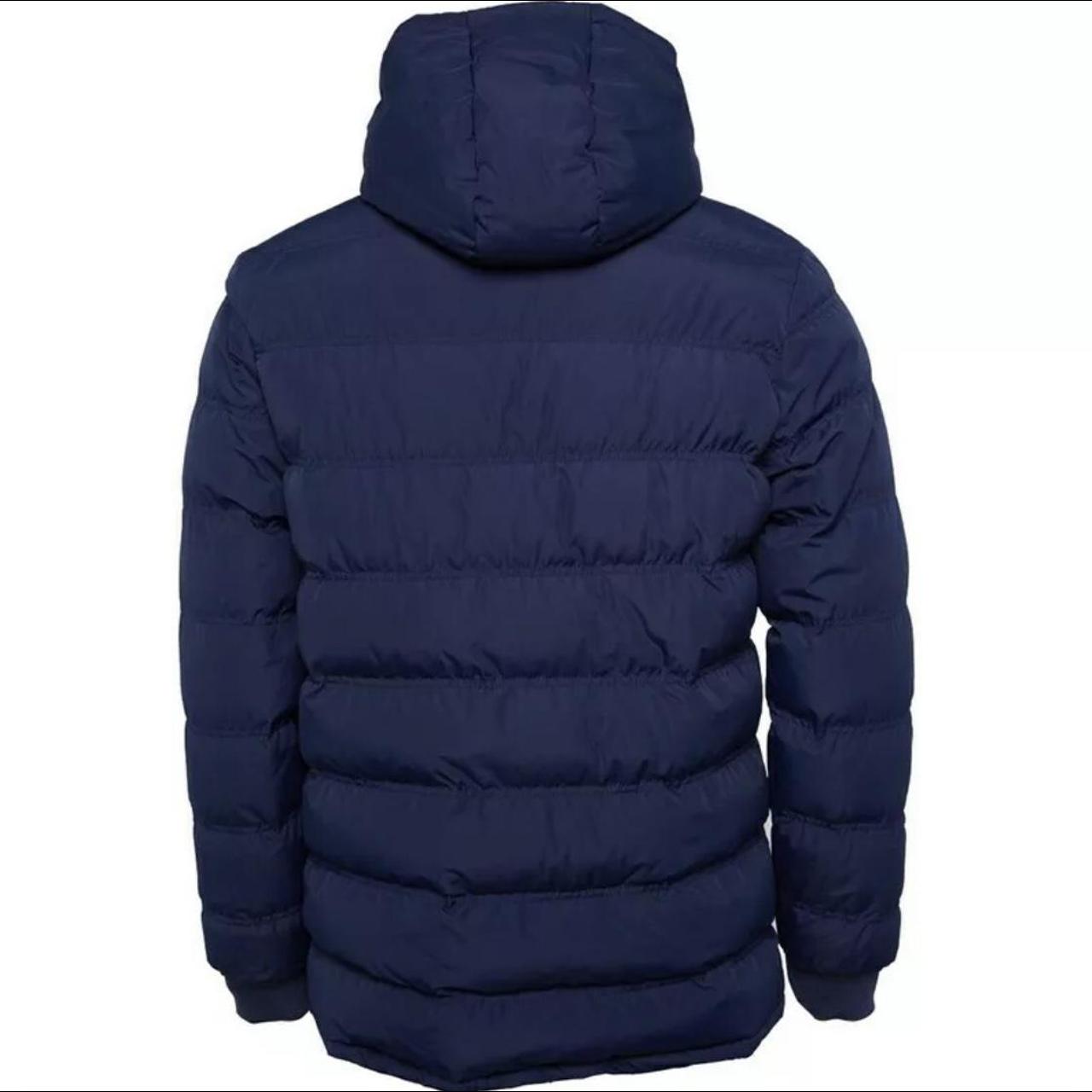 Men Hooded Puffer Jacket Navy multiple sizes... - Depop